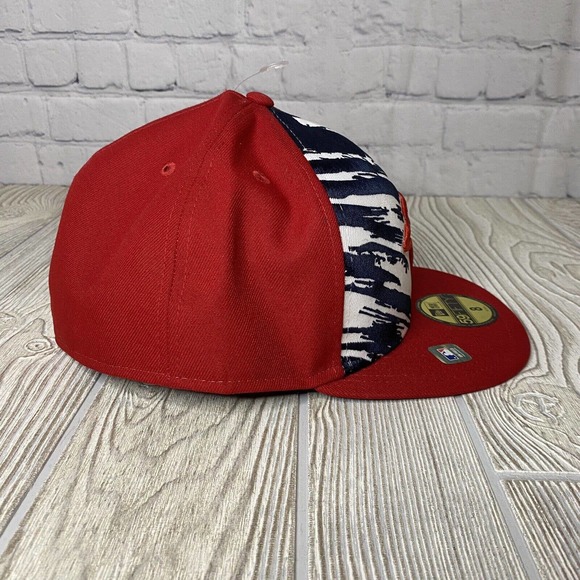 New Era Toronto Blue Jays On Field 4th of July Hat Flat Fitted 8 Red 59Fifty New - Picture 4 of 10